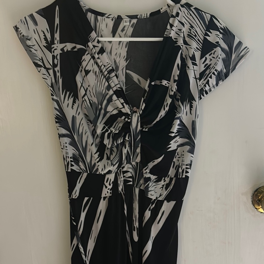 Black and White Abstract Dress